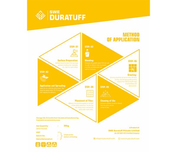 SWE Duratuff Tile Adhesive - T2 GREY