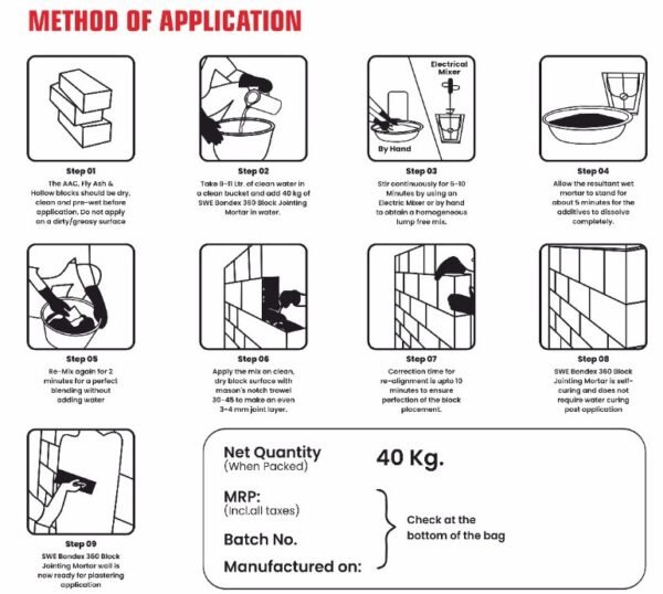 SWE Duratuff Bondex 360 Block Jointing Mortar