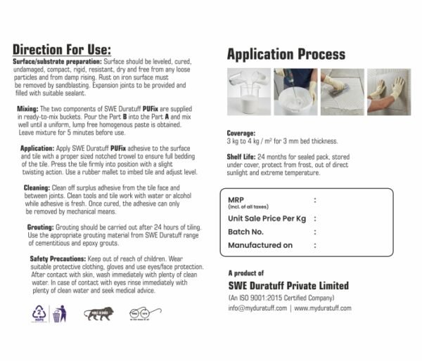 SWE Duratuff PU-Fix (Polyurethane Adhesive)